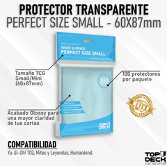 TOP DECK - Protectores Interiores 100 (Prefect fit) - Tamaño Small inner sleeves